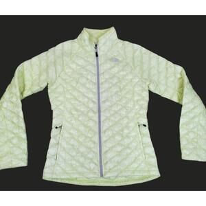 The North Face Womens Large Green Thermoball Puffer Mock